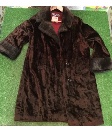 Brown Knee Length Fur Jacket ADULT HIRE